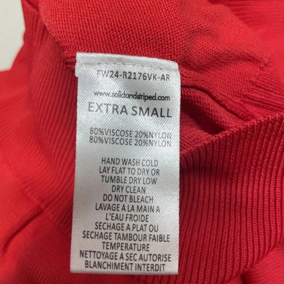 Solid & Striped Women’s Babetta Bell Sleeve Sweater Apple Red Size XS - Picture 4 of 6